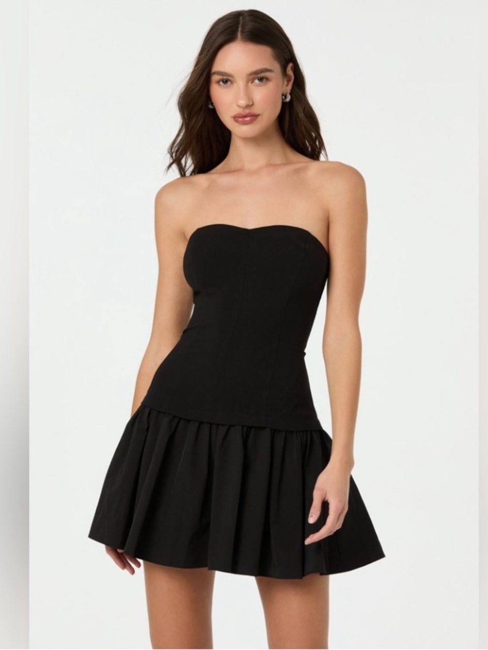 Astr The Label Size Small Strapless Drop Waist Mini Dress NWT